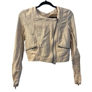 Akris Cream Leather Jacket